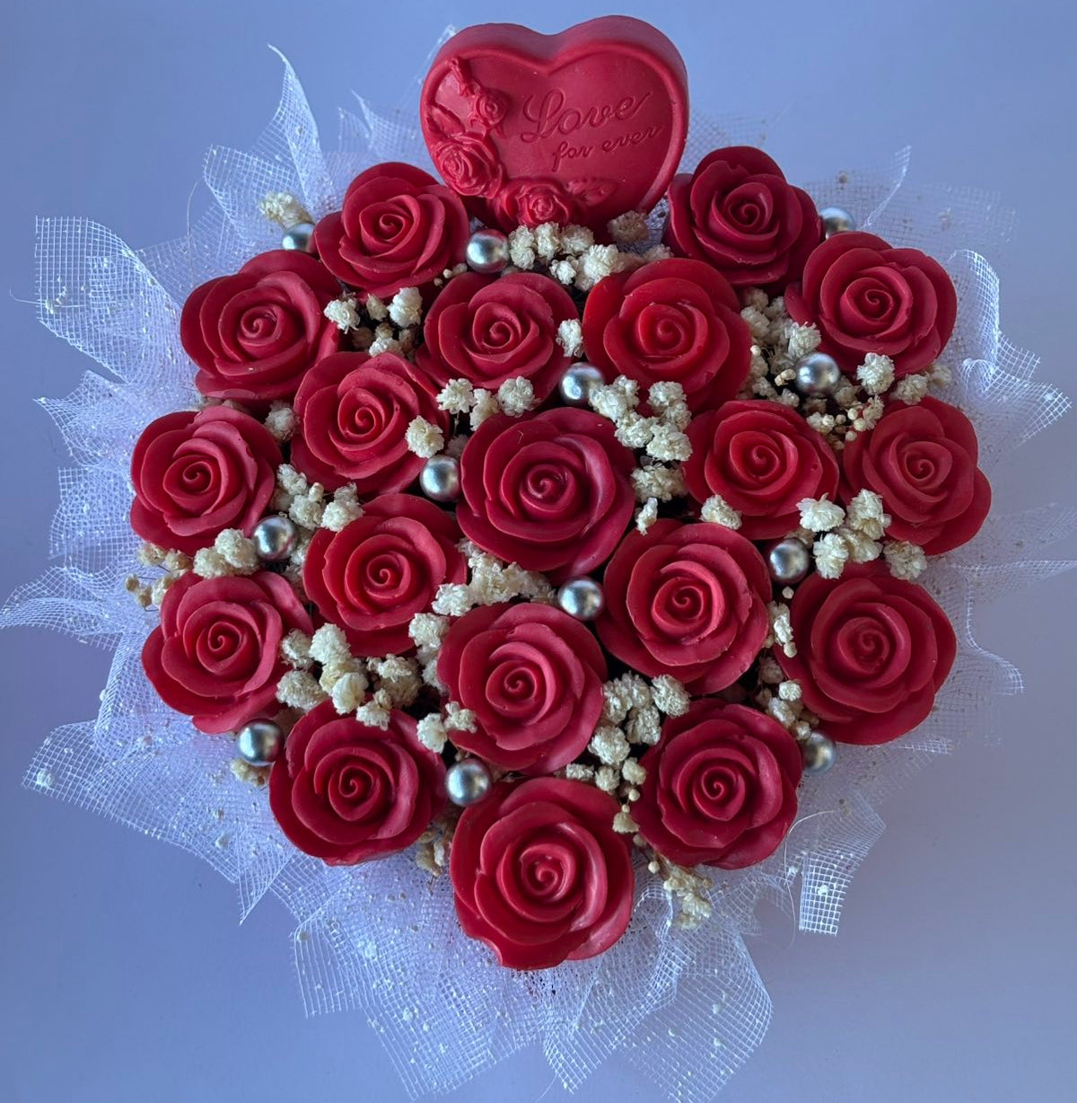 Букет❤️"Вечна Любов"❤️– Ръчно Изработени Ароматни Сапунени Цветя🌸