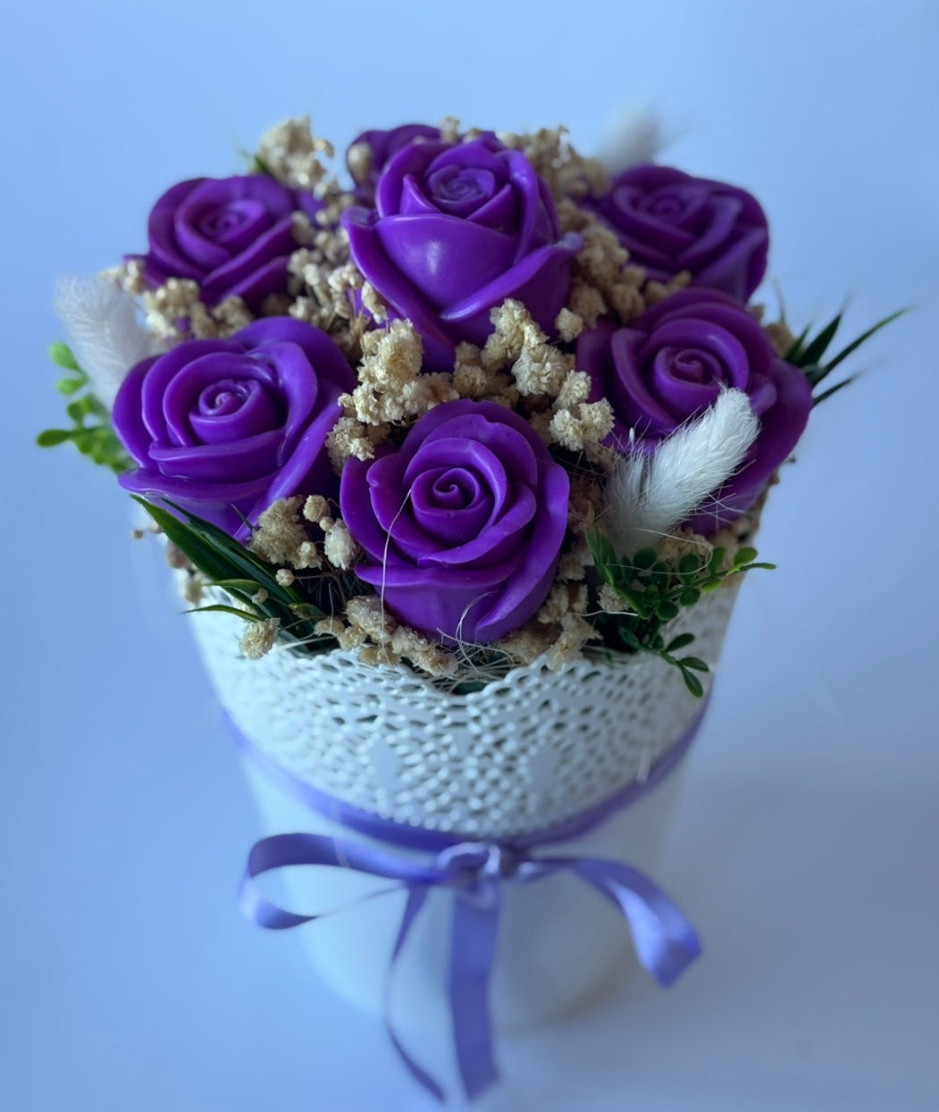 Букет💜"Лилава Поема"💜Ръчно Изработени Ароматни Сапунени Цветя