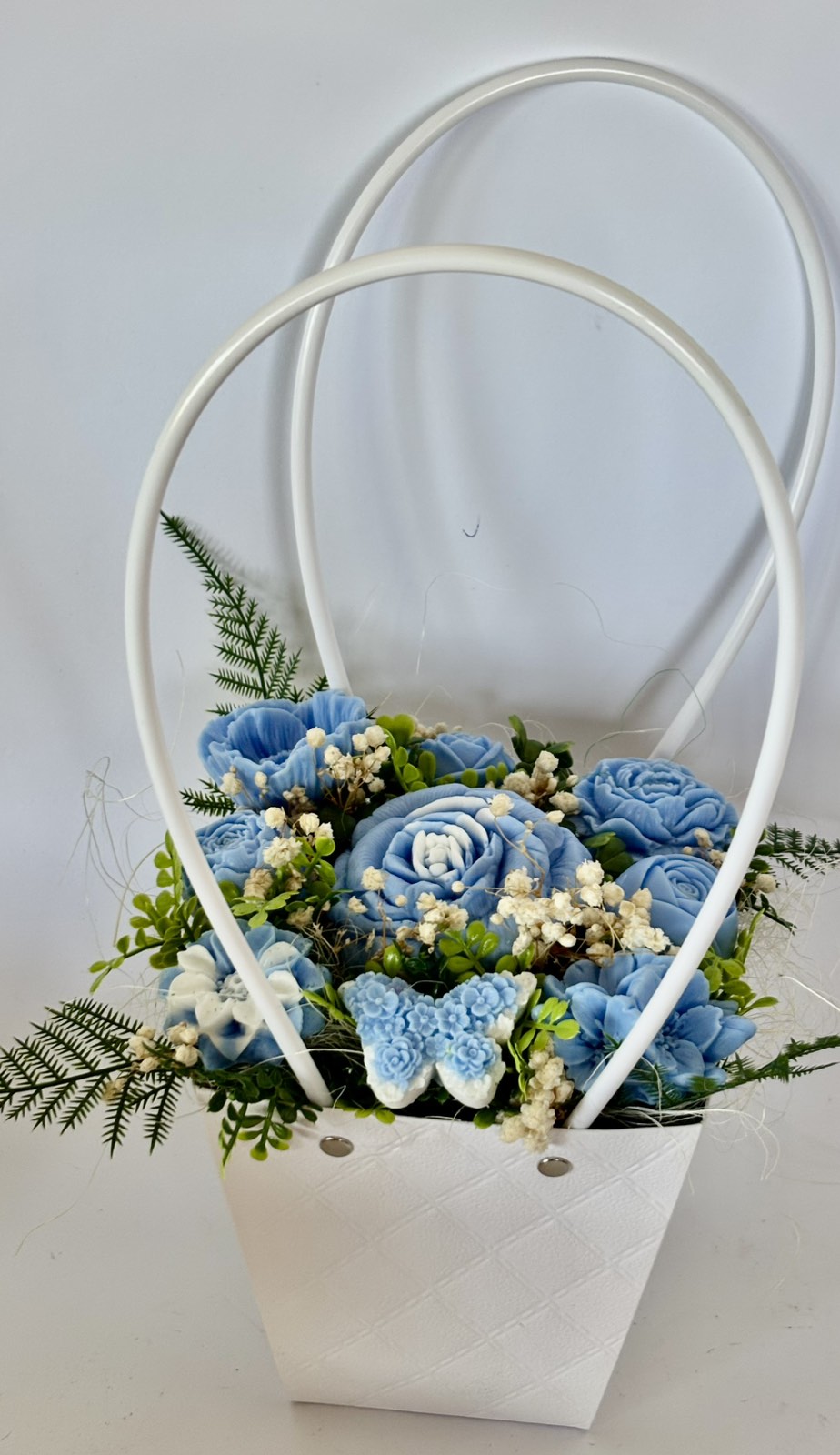 Букет💙"Небесна Нежност"💙 Ръчно Изработени Ароматни Сапунени Цветя