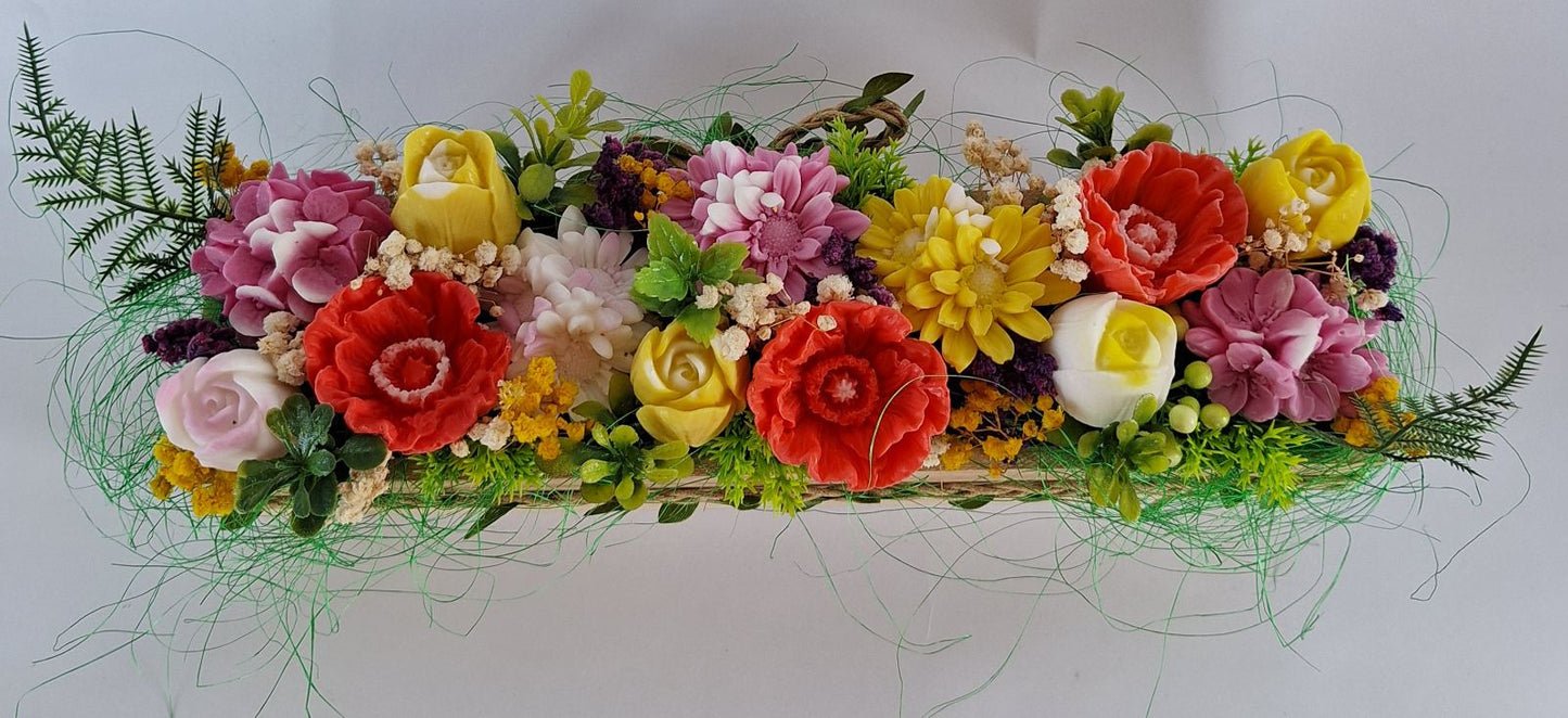 Букет 🌸"Цветна Градина"🌸 Ръчно Изработени Ароматни Сапунени Цветя