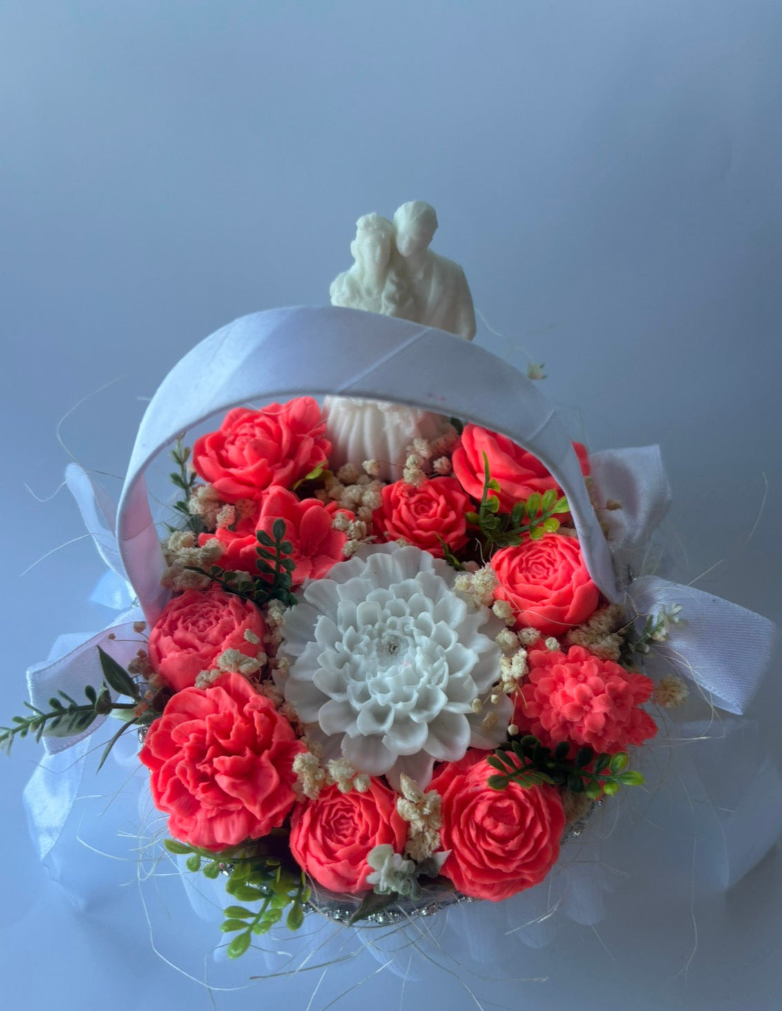 Букет💍🌸„Сватбена Магия“ 🌸💍 – Ръчно Изработени Ароматни Сапунени Цветя