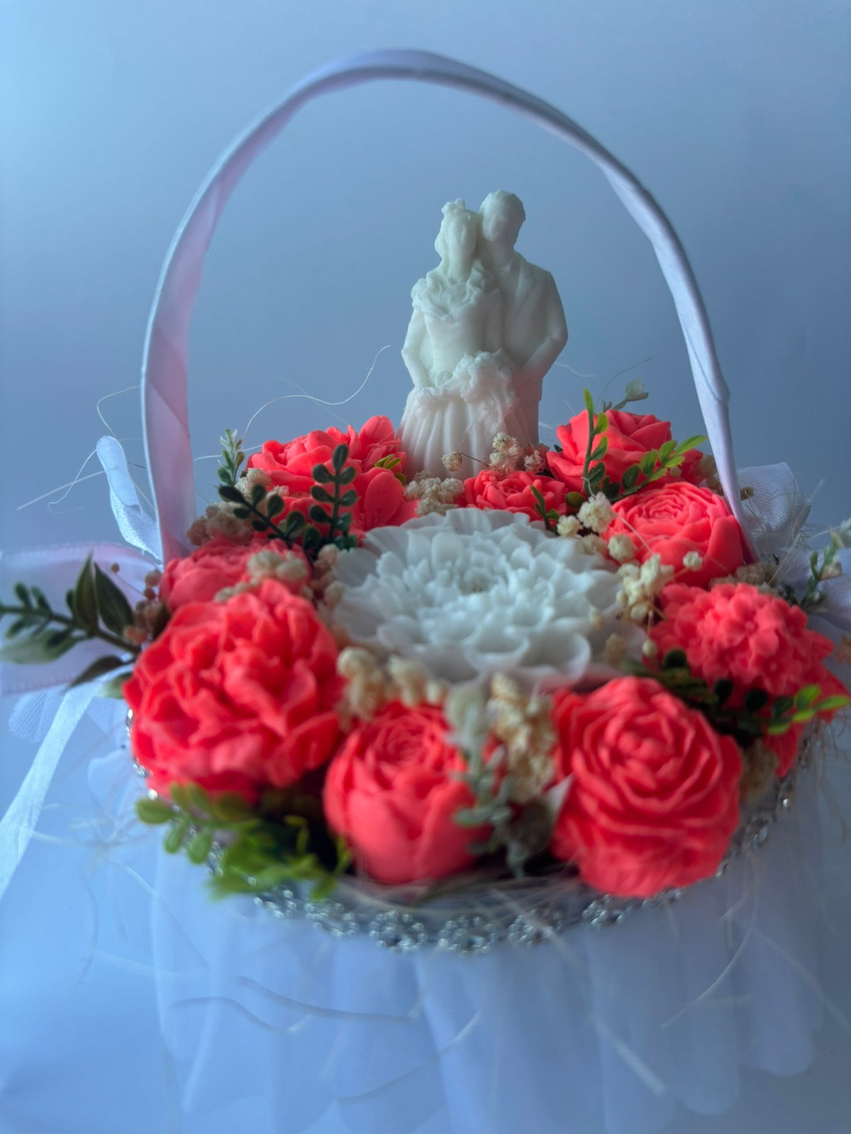 Букет💍🌸„Сватбена Магия“ 🌸💍 – Ръчно Изработени Ароматни Сапунени Цветя
