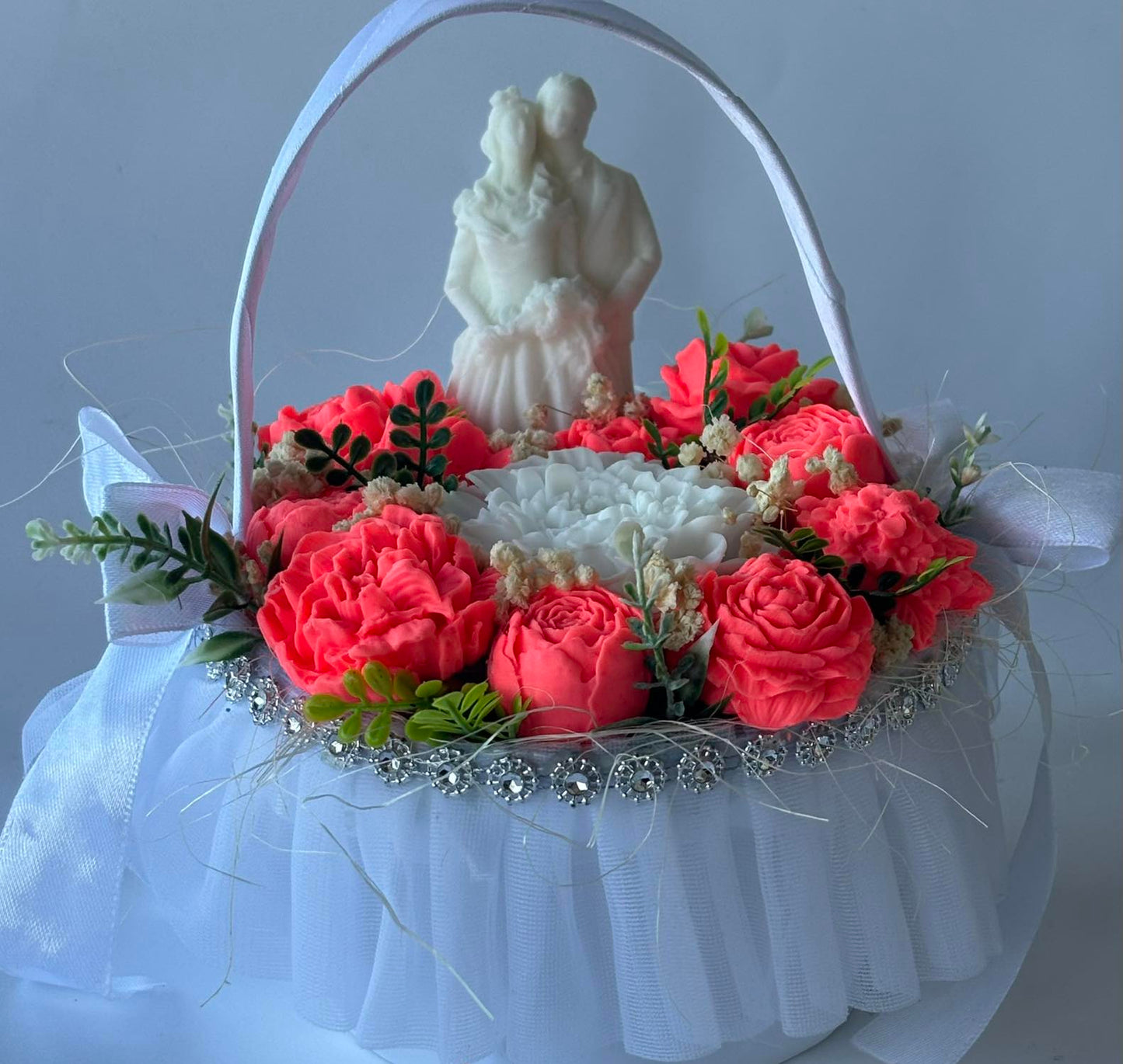 Букет💍🌸„Сватбена Магия“ 🌸💍 – Ръчно Изработени Ароматни Сапунени Цветя