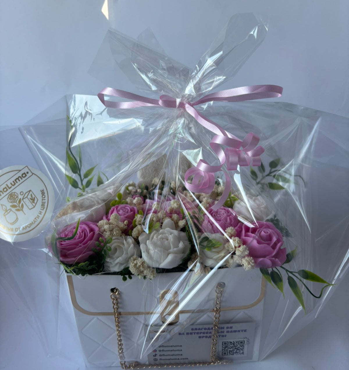 Букет 🎀"Сладко Изкушение"🎀 Ръчно Изработени Ароматни Сапунени Цветя