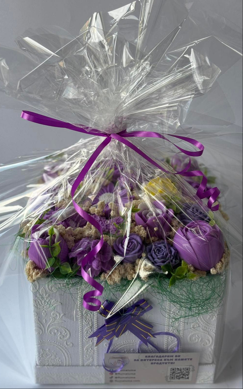 Букет💜„Лилав Бриз“💜Ръчно Изработени Ароматни Сапунени Цветя