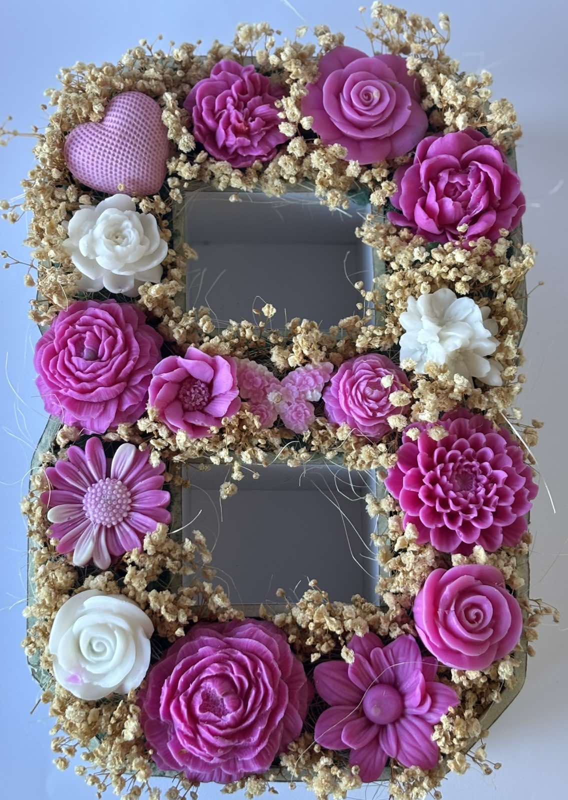 Букет💕"Нежност в Осмица"💕 в розово - Ръчно Изработени Ароматни Сапунени Цветя🌸