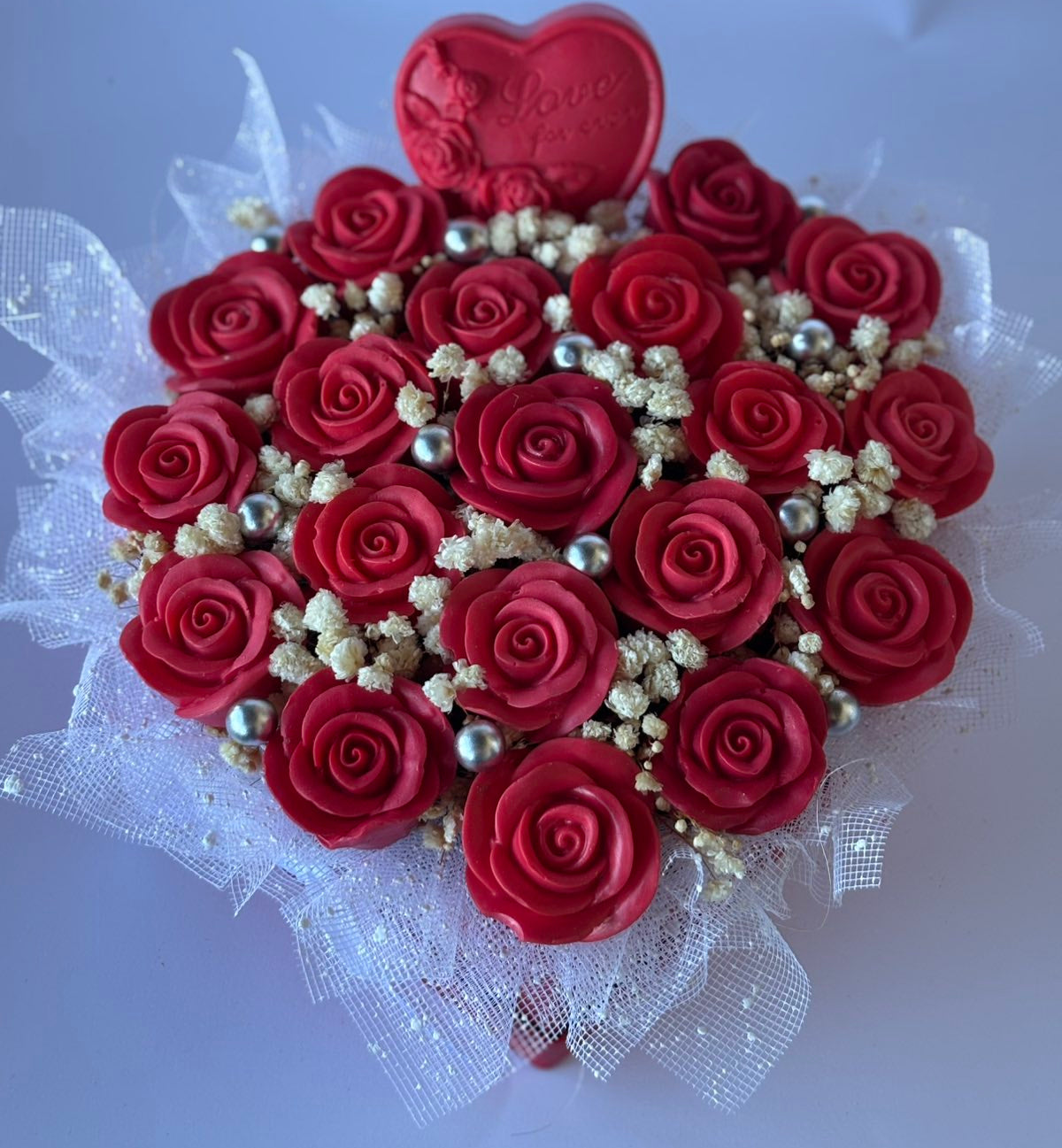 Букет❤️"Вечна Любов"❤️– Ръчно Изработени Ароматни Сапунени Цветя🌸