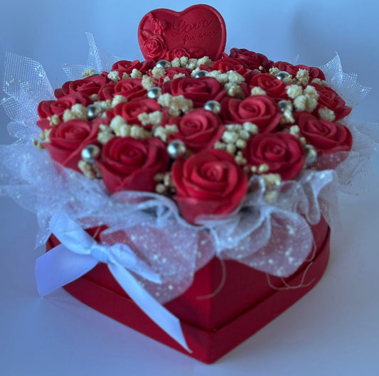 Букет❤️"Вечна Любов"❤️– Ръчно Изработени Ароматни Сапунени Цветя🌸