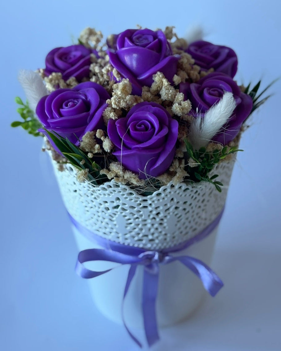 Букет💜"Лилава Поема"💜Ръчно Изработени Ароматни Сапунени Цветя