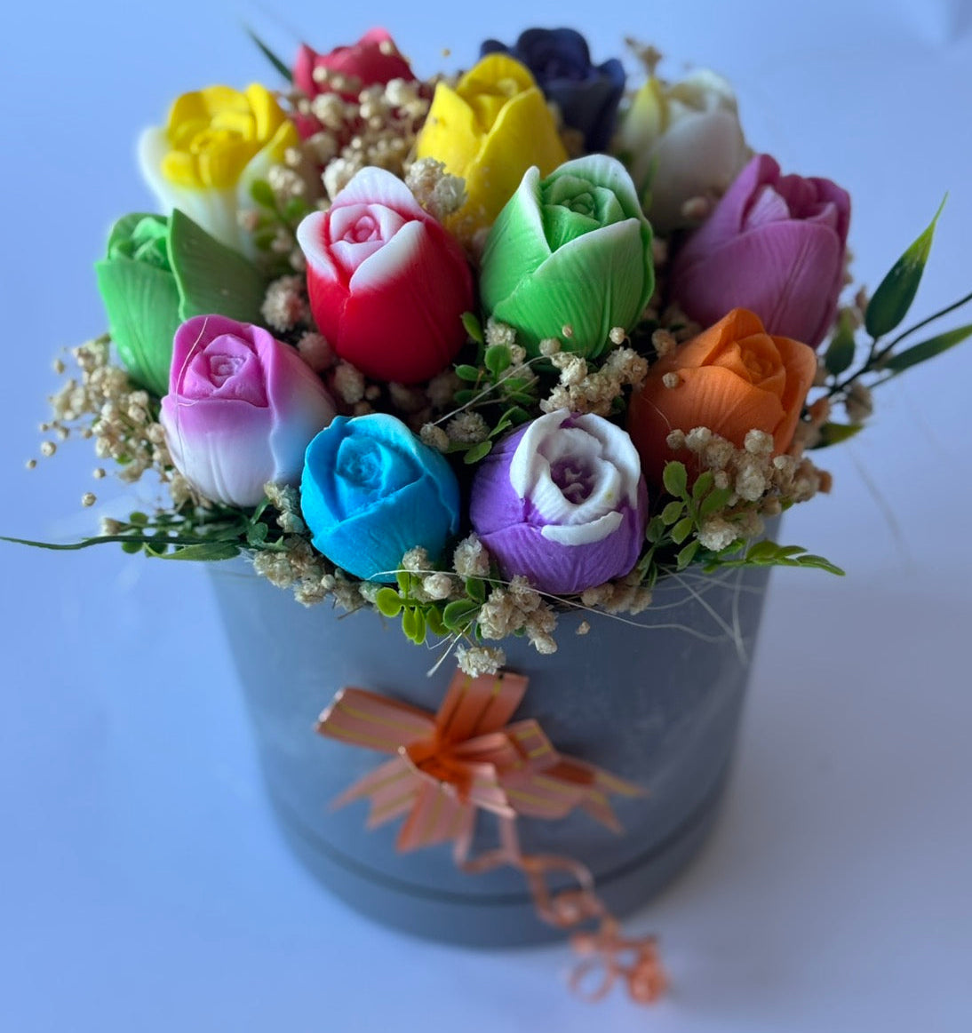 Букет🌷"Лалета"🌷13 броя – Ръчно Изработени Ароматни Сапунени Цветя 🌷