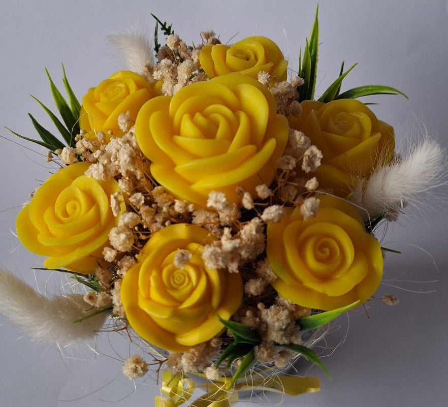 Букет💛"Жълта Поема"💛Ръчно Изработени Ароматни Сапунени Цветя