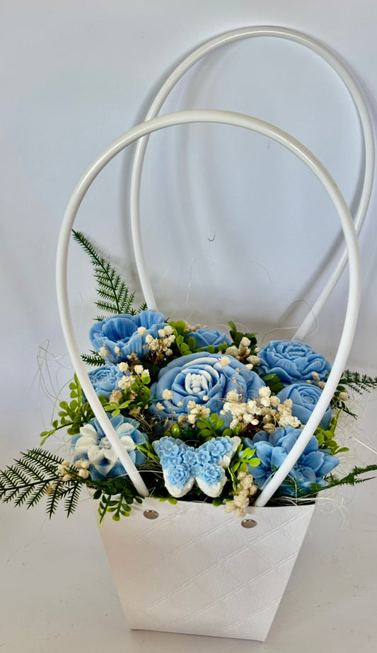 Букет💙"Небесна Нежност"💙 Ръчно Изработени Ароматни Сапунени Цветя