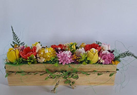 Букет 🌸"Цветна Градина"🌸 Ръчно Изработени Ароматни Сапунени Цветя