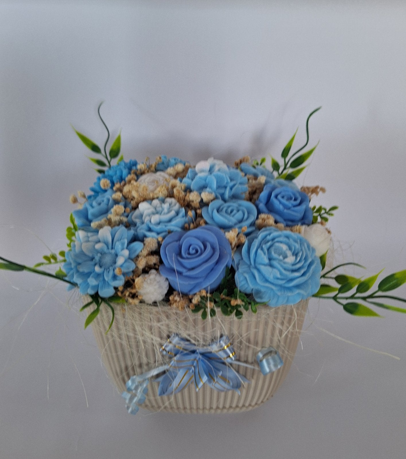 Букет💙„Синьо Вдъхновение“💙Ръчно Изработени Ароматни Сапунени Цветя