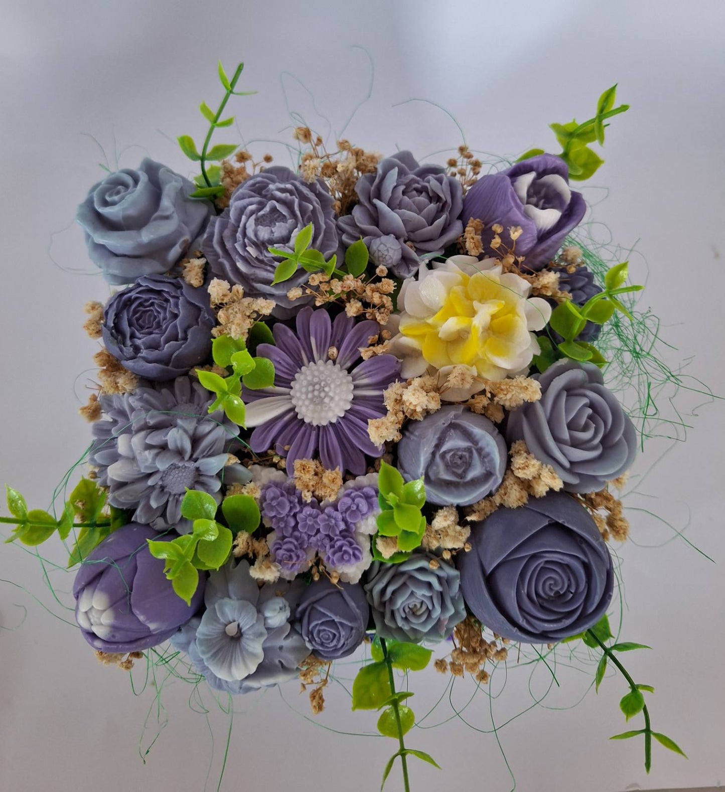 Букет💜„Лилав Бриз“💜Ръчно Изработени Ароматни Сапунени Цветя