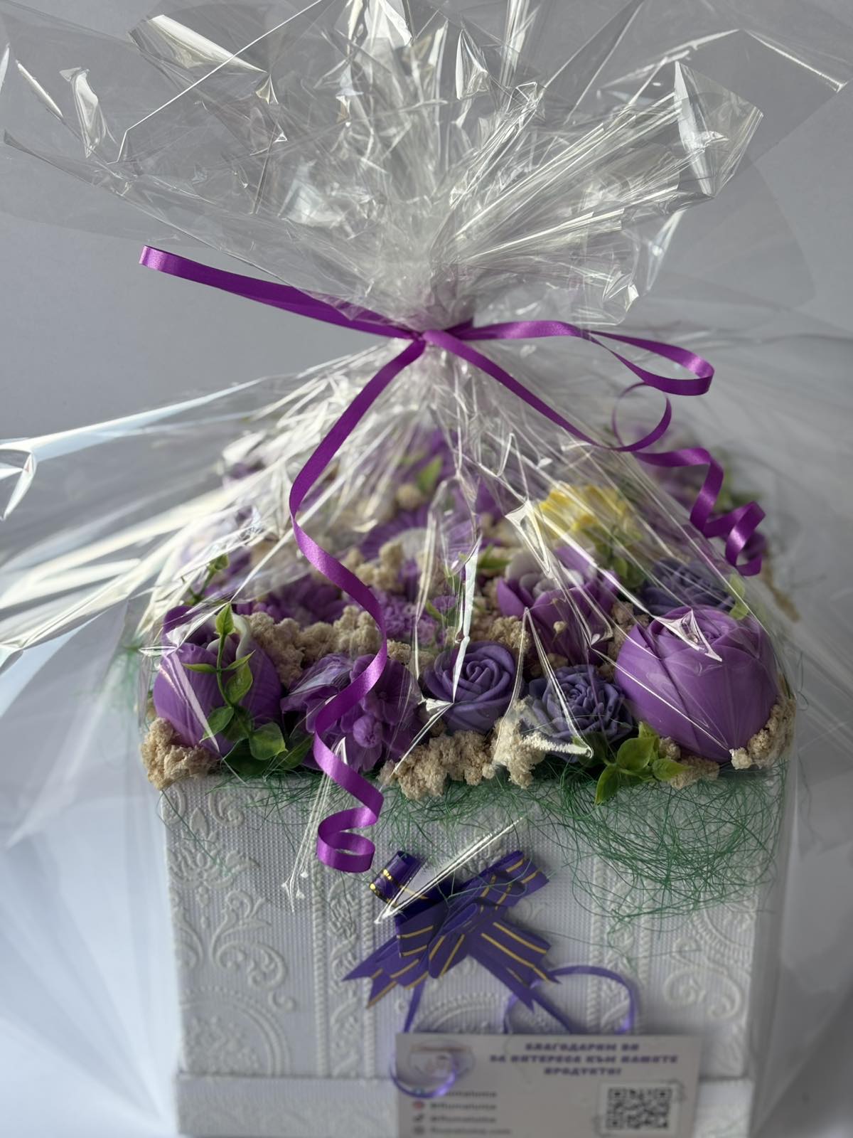 Букет💜„Лилав Бриз“💜Ръчно Изработени Ароматни Сапунени Цветя