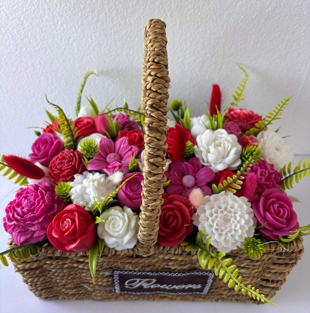 Букет🌺🧺„Градинска Радост“🌺🧺 – Ръчно Изработени Ароматни Сапунени Цветя