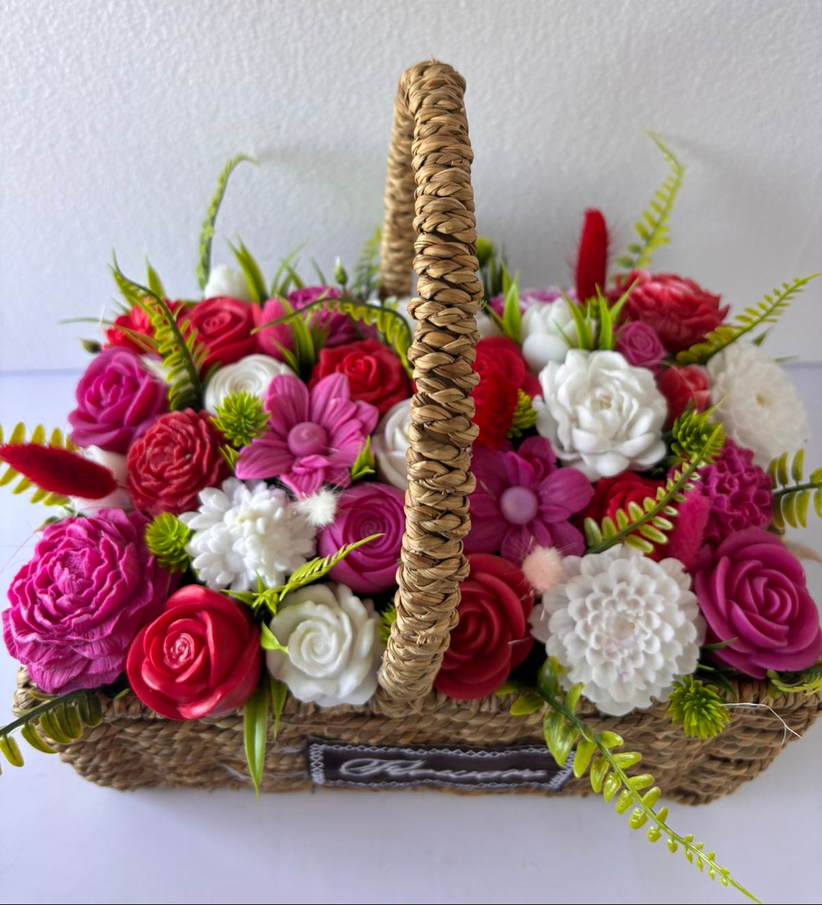 Букет🌺🧺„Градинска Радост“🌺🧺 – Ръчно Изработени Ароматни Сапунени Цветя
